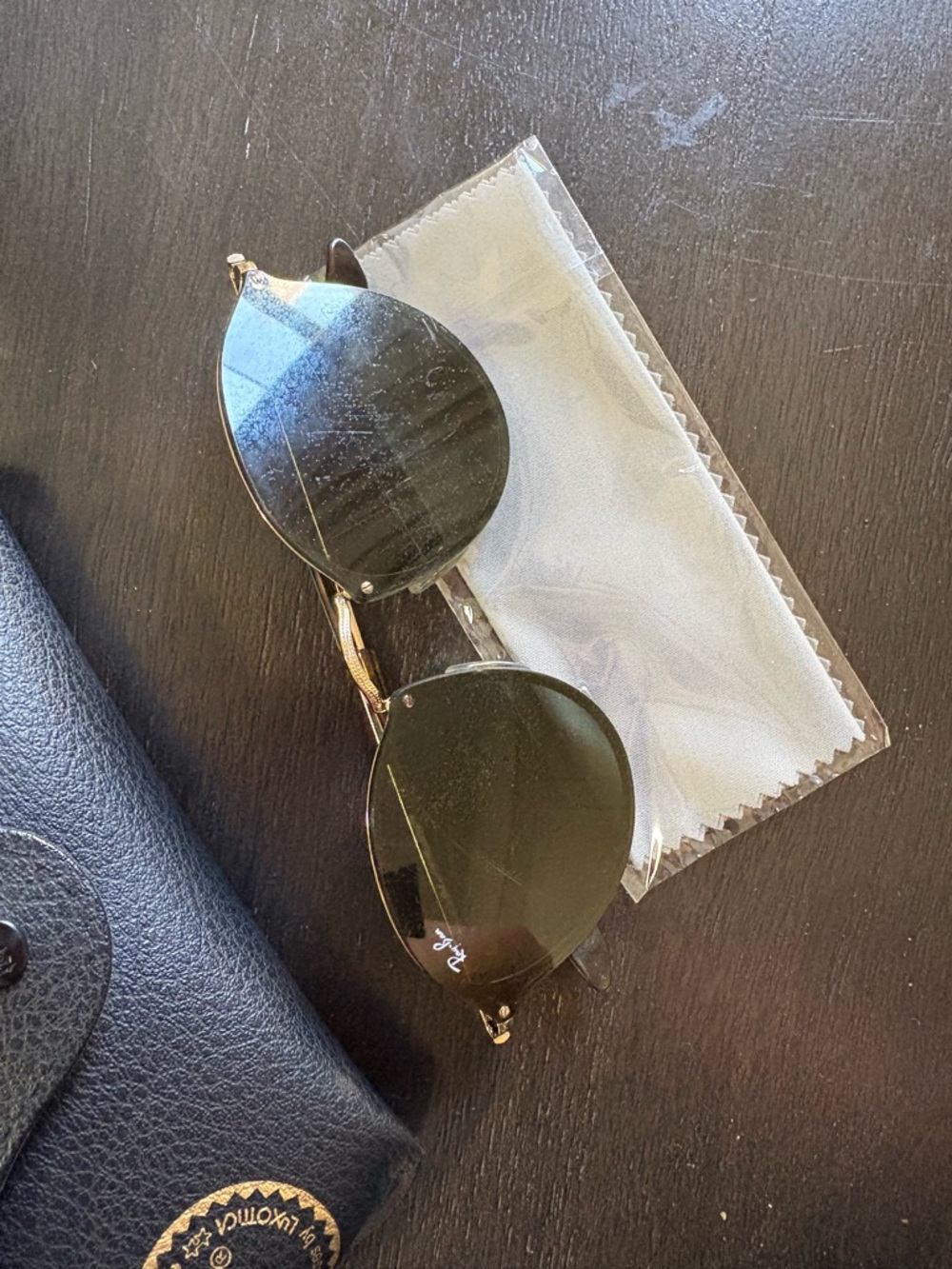 Ray-Ban Gold Frame Lens Round Sunglasses